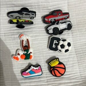 Assorted Sports and Vehicle Shoe Charms
